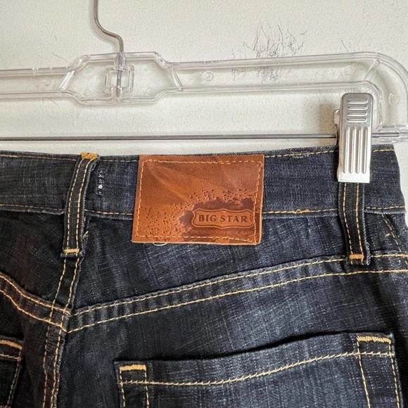Big Star Women's Jeans Size 27 Long Flare Leg Dark Wash Mid Rise Blue Denim - Picture 5 of 8